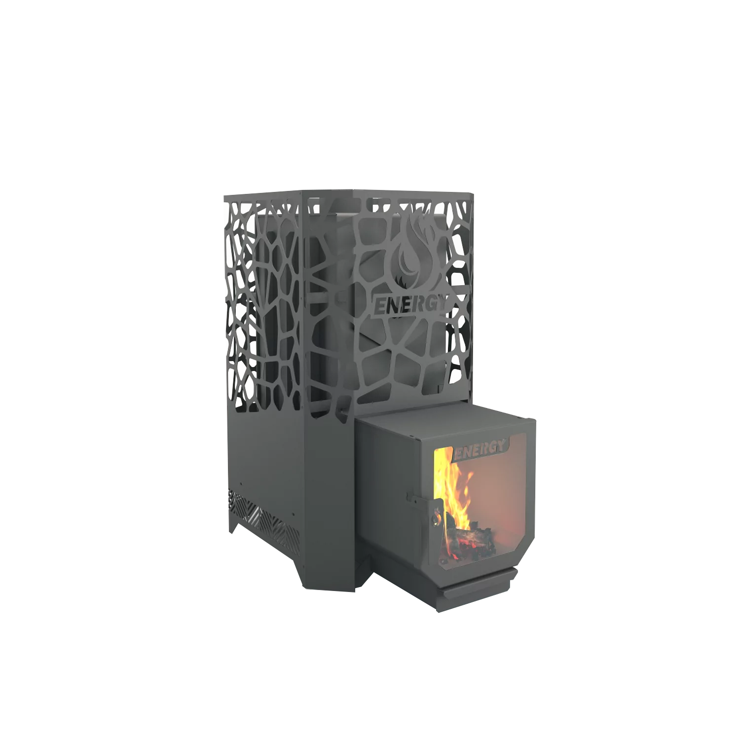Печь банная ENERGY 16 ЗК панорама