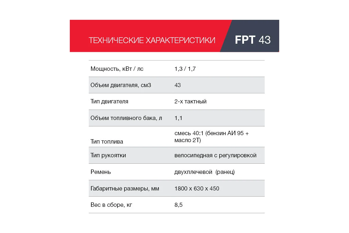 Бензотриммер FUBAG FPT 43 41046
