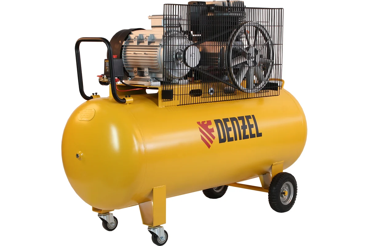 Воздушный компрессор Denzel BCI5500-T/270 ременной привод, 5,5 кВт, 270 литров, 850 л/мин 58129
