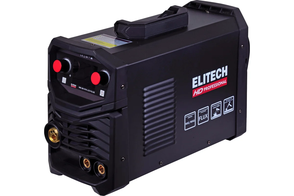 Инверторный сварочный аппарат Elitech HD WM 200 SYN LCD Pulse 204473