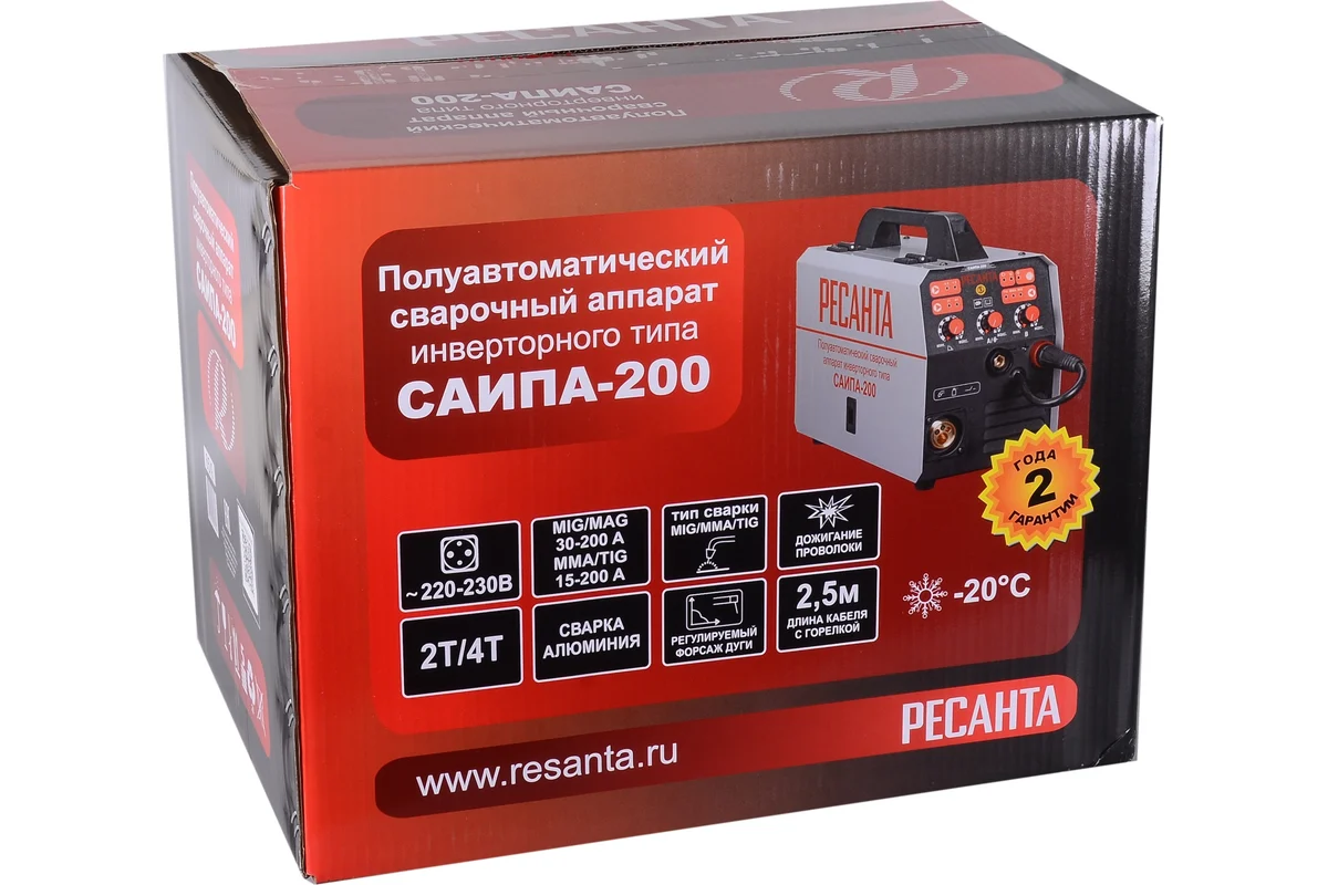 Сварочный полуавтомат Ресанта САИПА-200 MIG 6в1 65/9