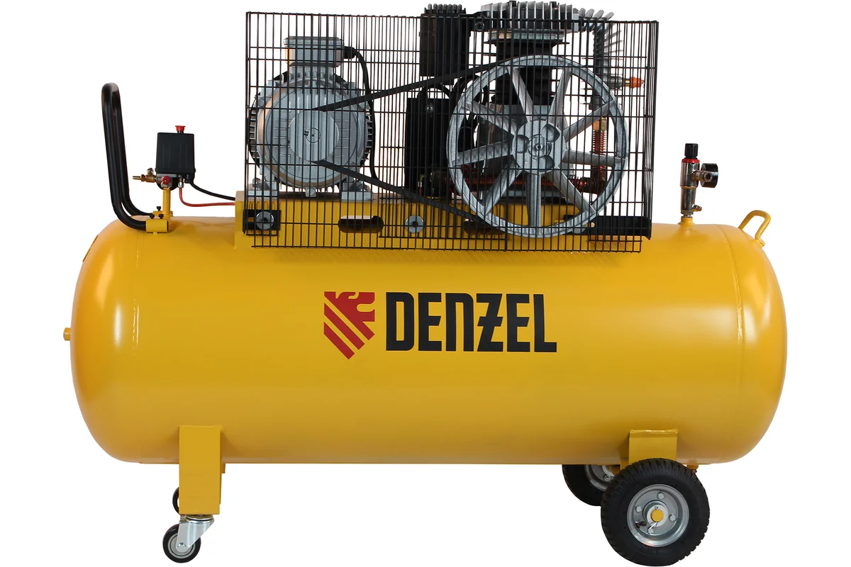 Воздушный компрессор Denzel BCI5500-T/270 ременной привод, 5,5 кВт, 270 литров, 850 л/мин 58129