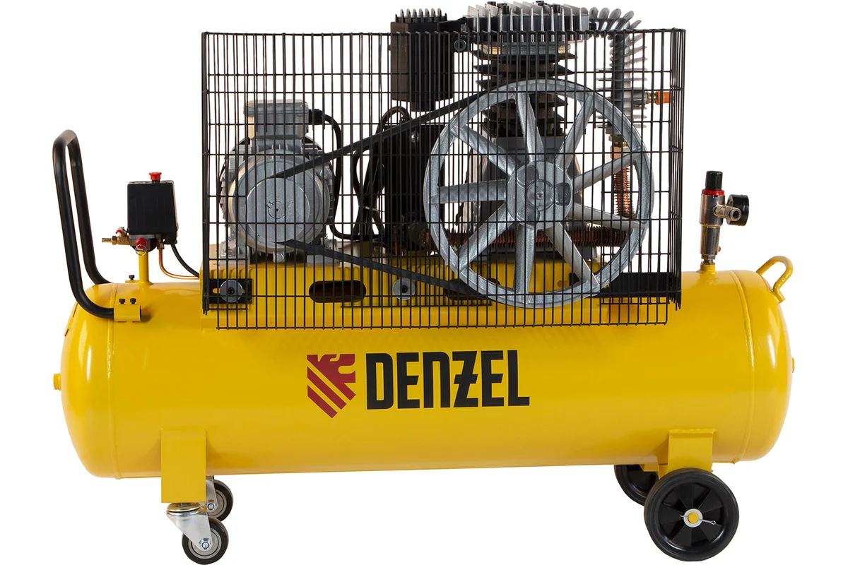 Воздушный компрессор Denzel BCI4000-T/100 ременной привод, 4,0 кВт, 100 литров, 690 л/мин 58123