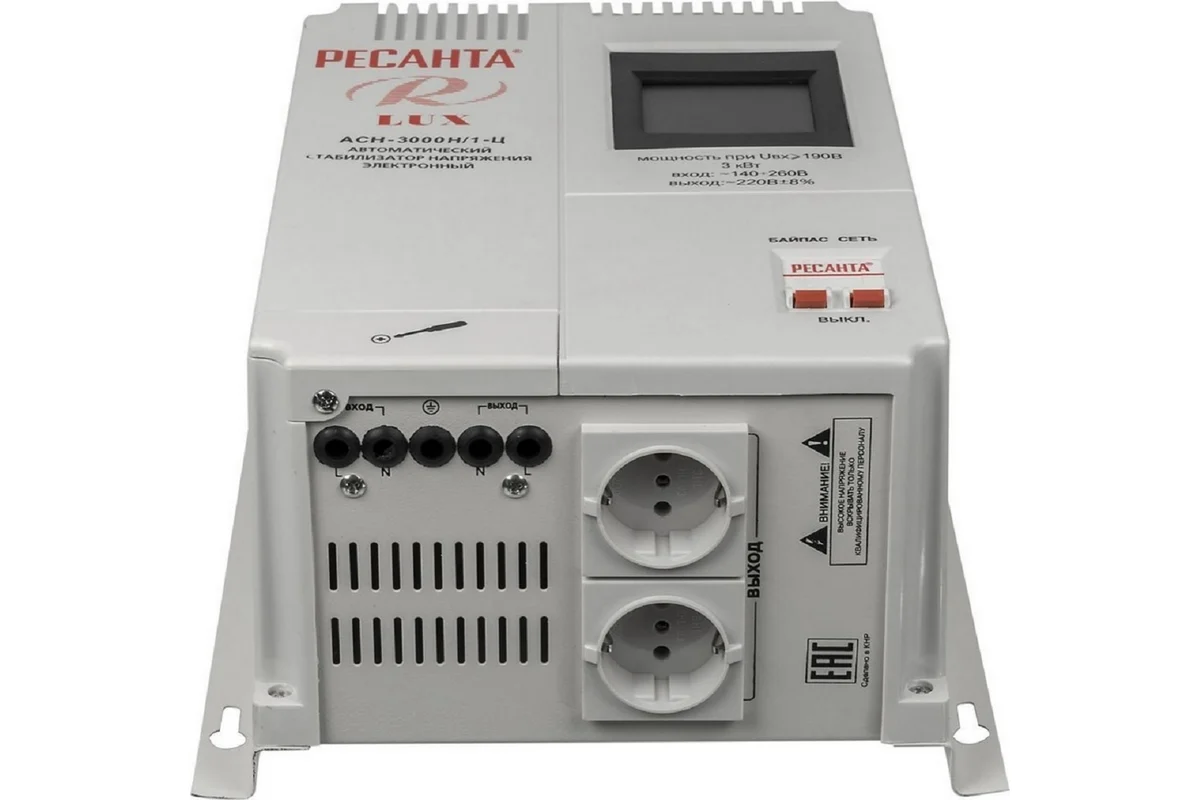Стабилизатор напряжения Ресанта АСН 3000 Н/1-Ц Lux 63/6/21