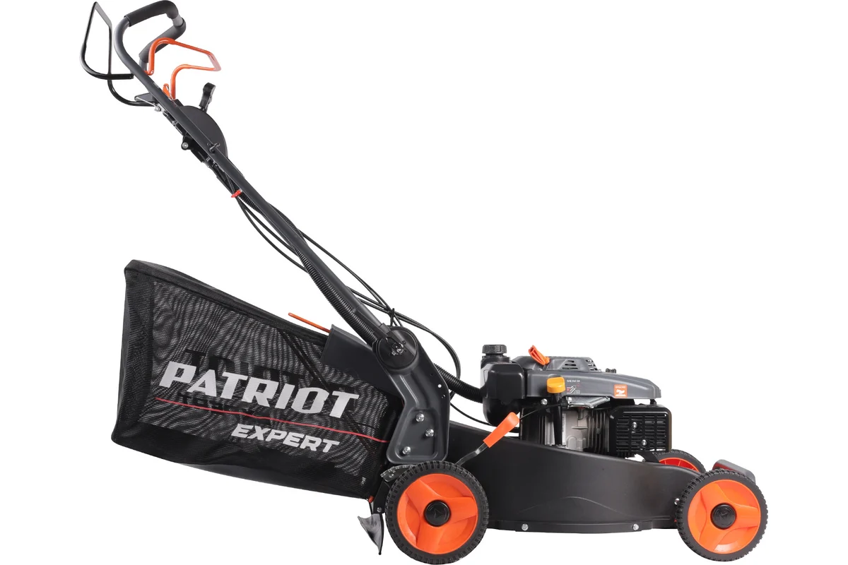 Газонокосилка бензиновая PATRIOT PT 54AS, 53 см, самоходная(3 скорости), 7,5л.с., алюминиевая дека, карданная передача на редуктор колёс травосборник 75л 512109054