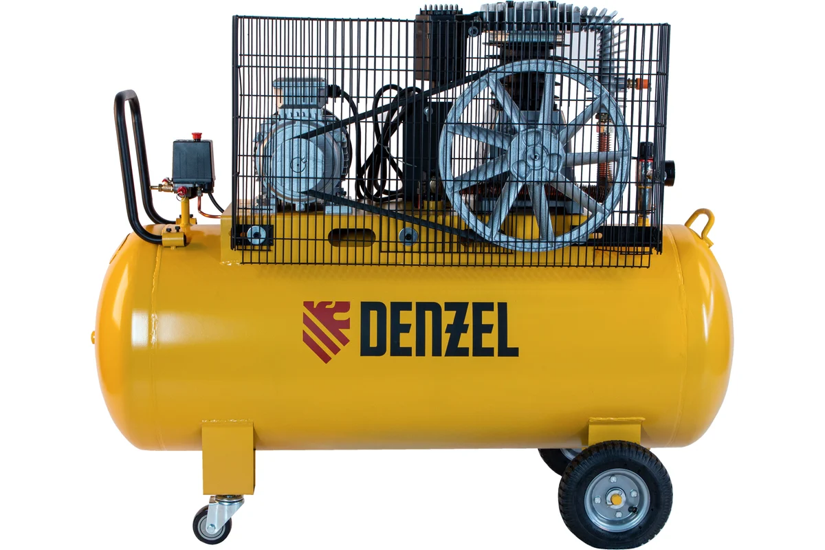 Воздушный компрессор Denzel BCI4000-T/200, ременной привод 4,0 кВт, 200 литров, 690 л/мин 58124